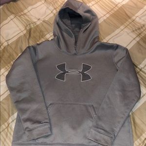 Boys XL under armour gray hoodie